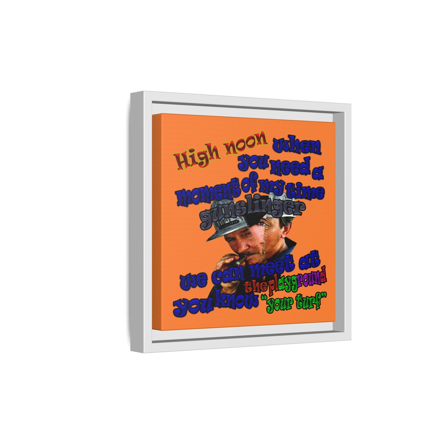 high noon - framed canvas art (crusta)