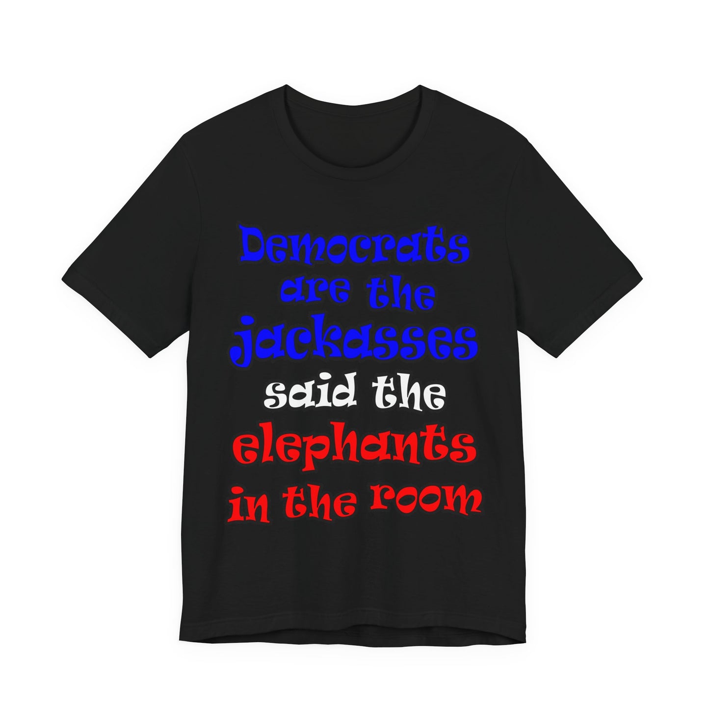 donkeys and elephants - Unisex Jersey Short Sleeve Tee