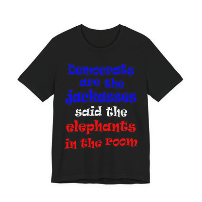 donkeys and elephants - Unisex Jersey Short Sleeve Tee