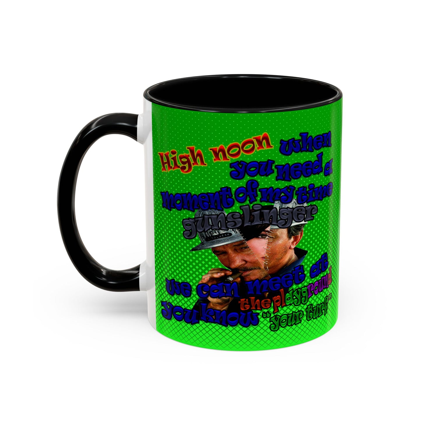 high noon - Accent Mug (logo green)
