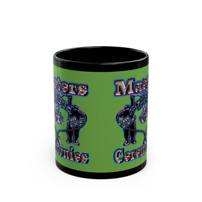 em cee squared - Black Mug (green)