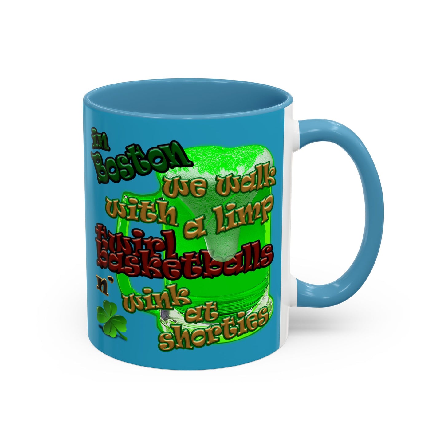 celtics logo - Accent Mug (turquoise)