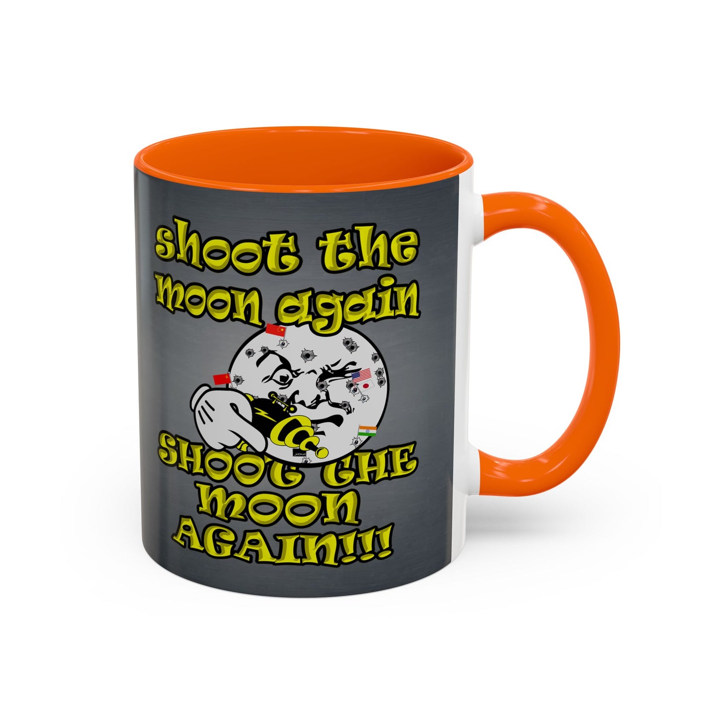 shoot the moon again - Accent Mug (grey-light grey)