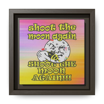 shoot the moon again - framed canvas art (color blur)