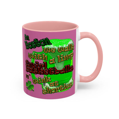 celtics logo - Accent Mug (light pink)