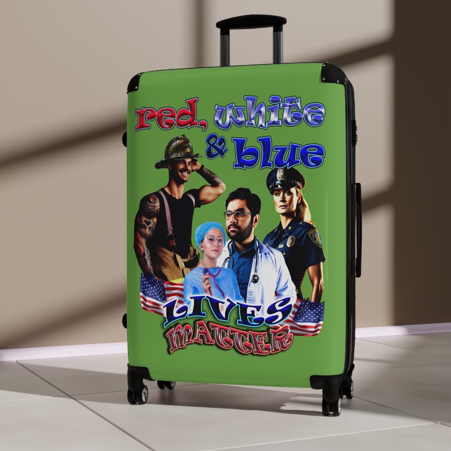 rw&b lives matter - Suitcase (green)