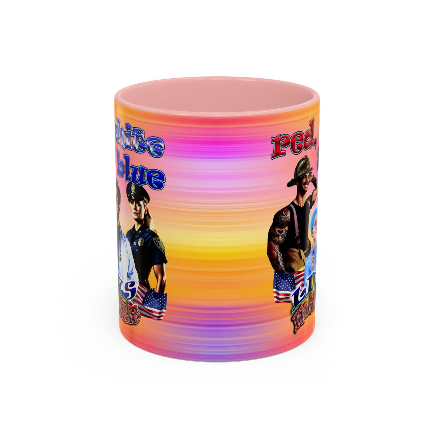 rw&b lives matter - Accent Mug (color blur)