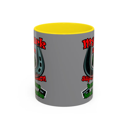 my luck - Accent Mug (grey)