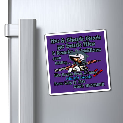 shark week - Magnets - (purple)