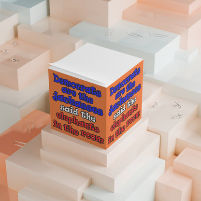 donkeys and elephants - note cube (crusta)