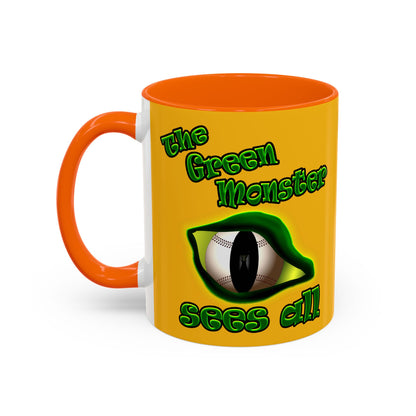green monster - Accent Mug (yellow)