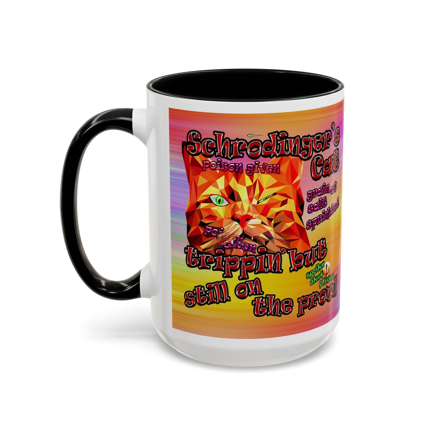 schrodinger's cat - Accent Mug (color blur)