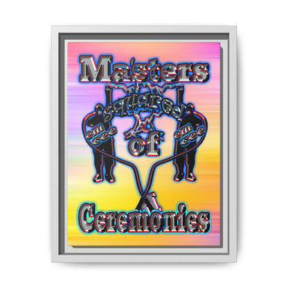 em cee squared - framed canvas art (color blur)