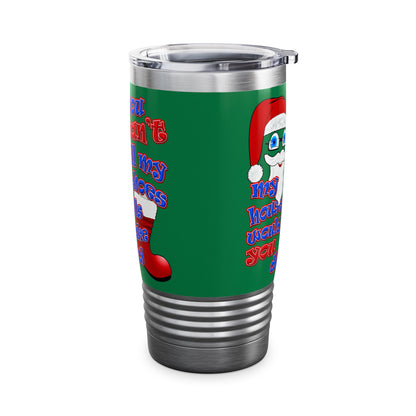 santa's shoes - Ringneck Tumbler, 20oz (dark green)