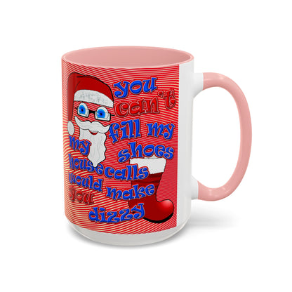 santa's shoes - Accent Mug (yellow-orange wave)