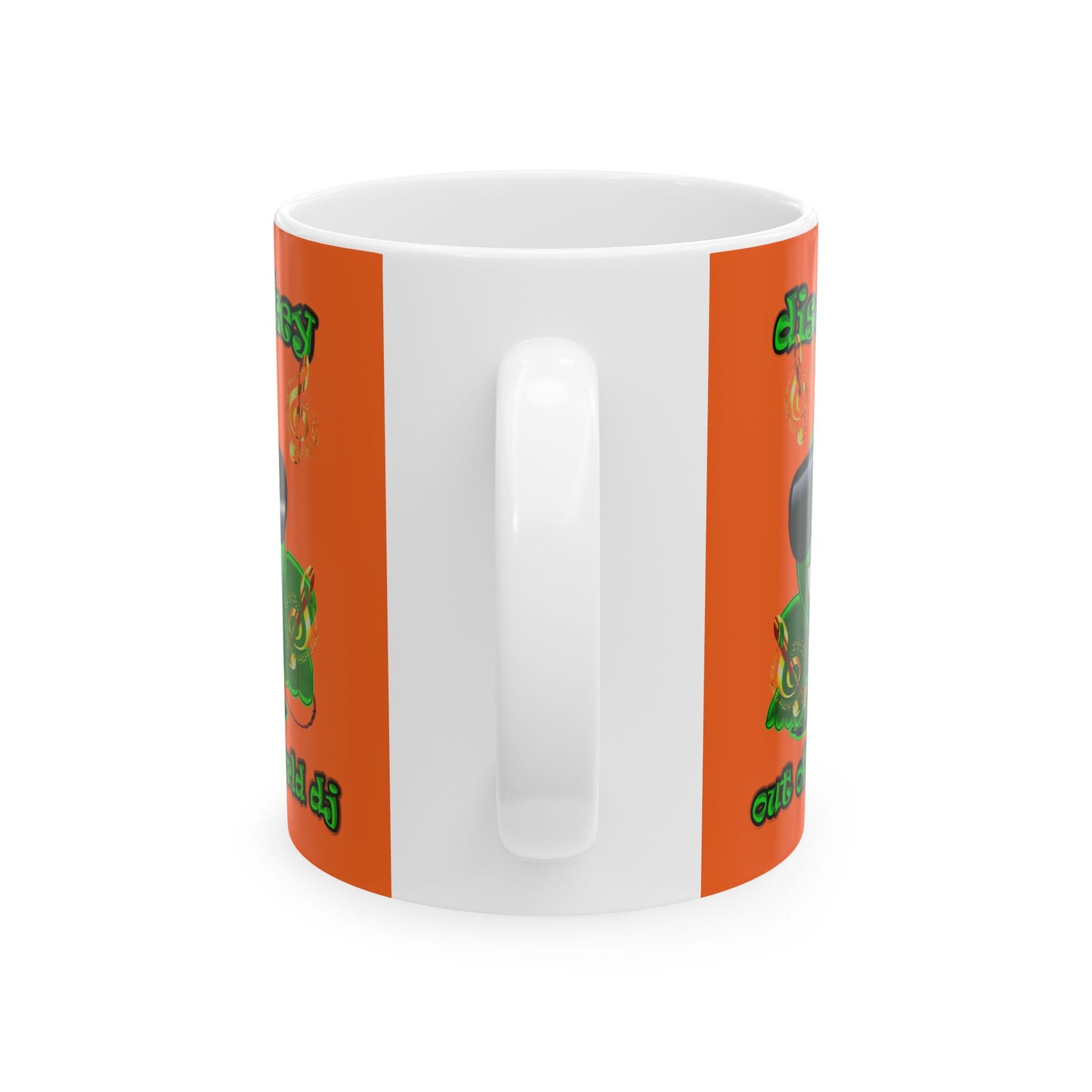 disc jockey - White Mug (orange)