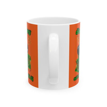 disc jockey - White Mug (orange)