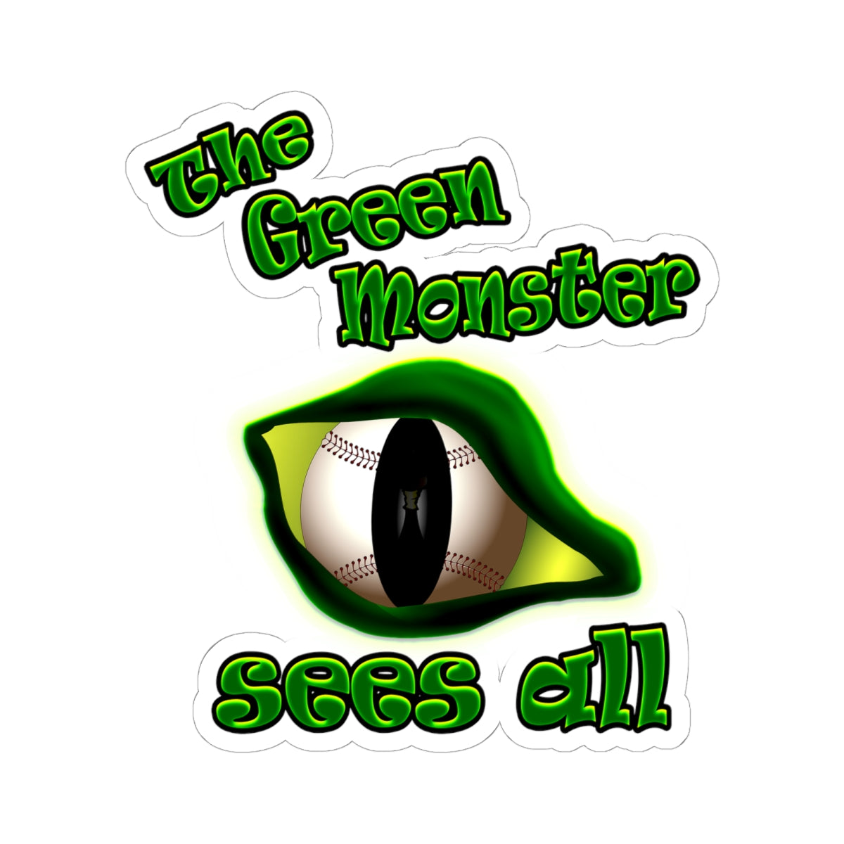 green monster - Kiss-Cut Stickers