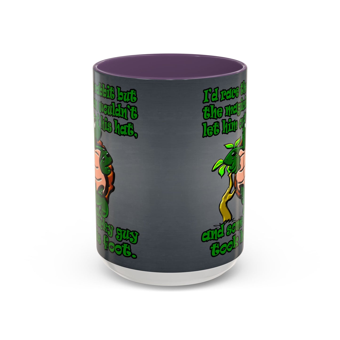 turtle race - Accent Mug (grey-light grey)