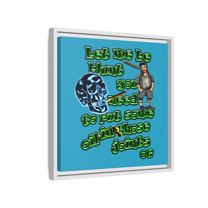 og - framed canvas art (turquoise)