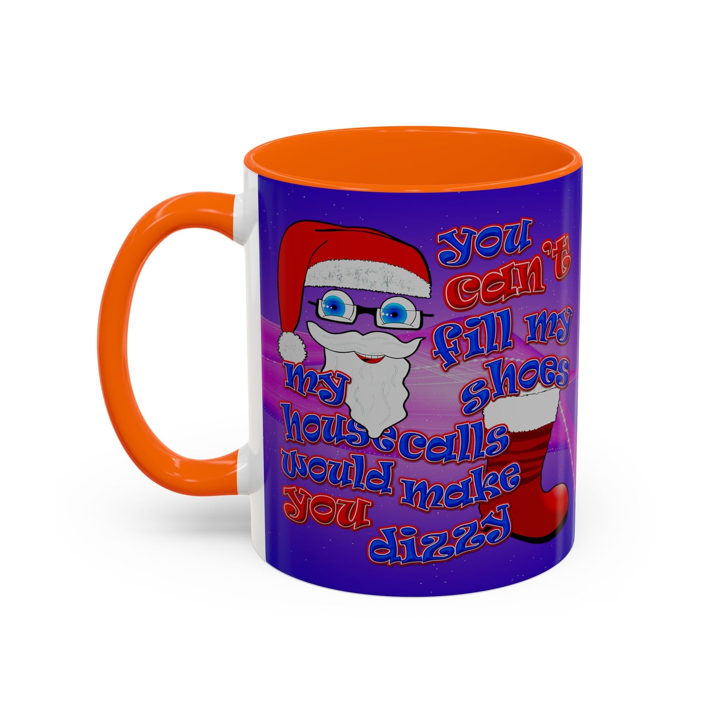 santa's shoes - Accent Mug (purple-pink wave)