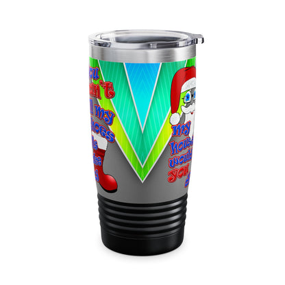santa's shoes - Ringneck Tumbler, 20oz (rainbow split)