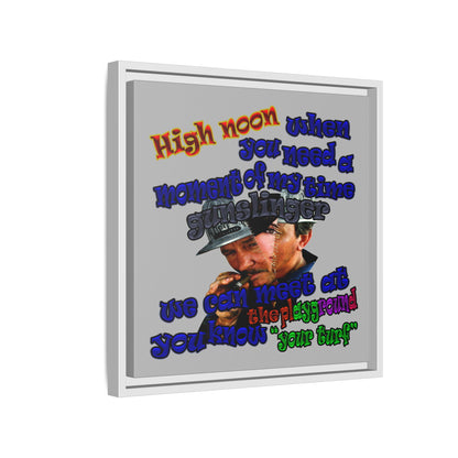 high noon - framed canvas art (light grey)