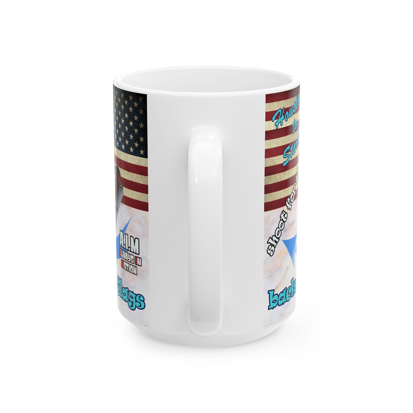 shoot for the stars - White Mug (white marble)