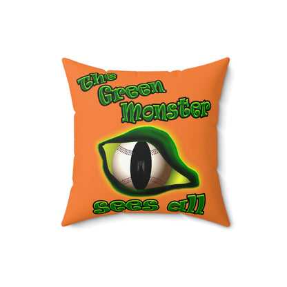 green monster - Faux Suede Square Pillow - (crusta)