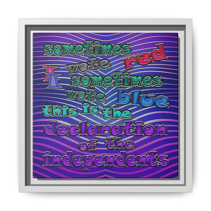 declaration of the independents - framed canvas art (purple wave)