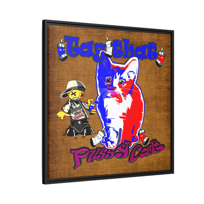 tag that - framed canvas art (brown papyrus)