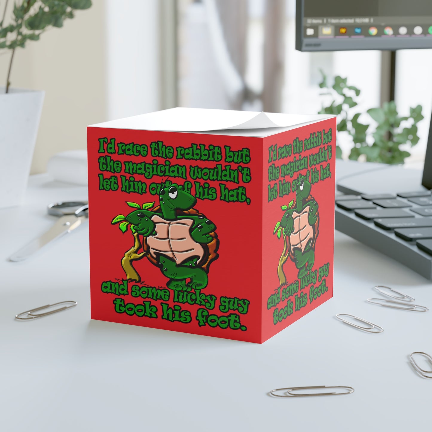 turtle race - note cube (red)