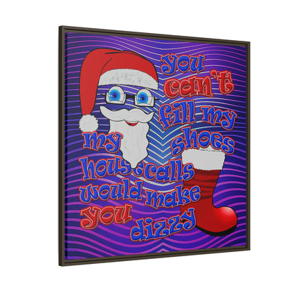 santa's shoes - framed canvas art (purple wave)