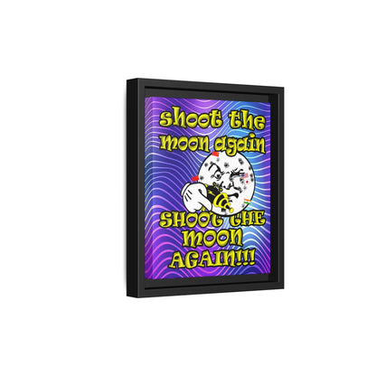 shoot the moon again - framed canvas art (purple wave)