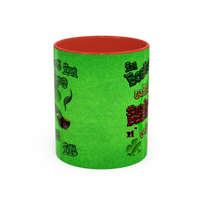 celtics logo - Accent Mug (green turf)