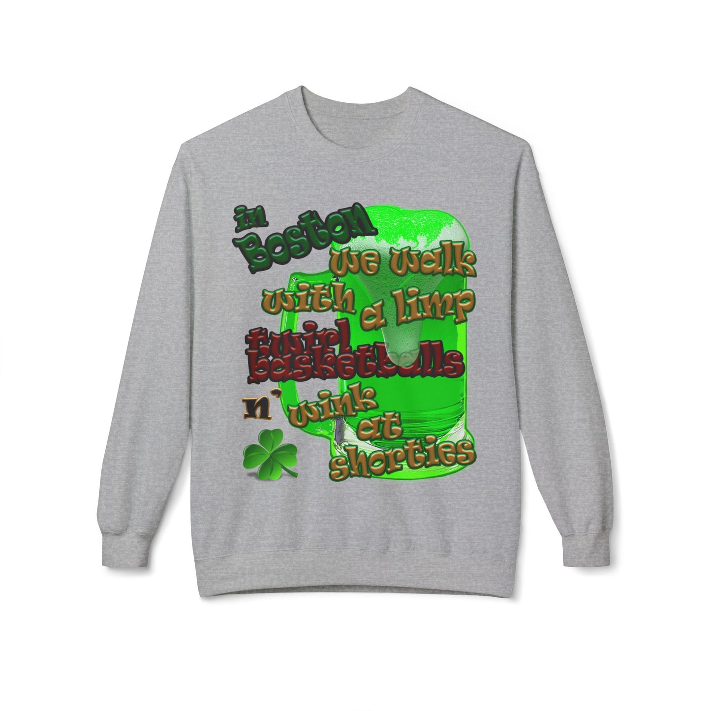 celtics logo - Unisex Midweight Softstyle Fleece Crewneck Sweatshirt