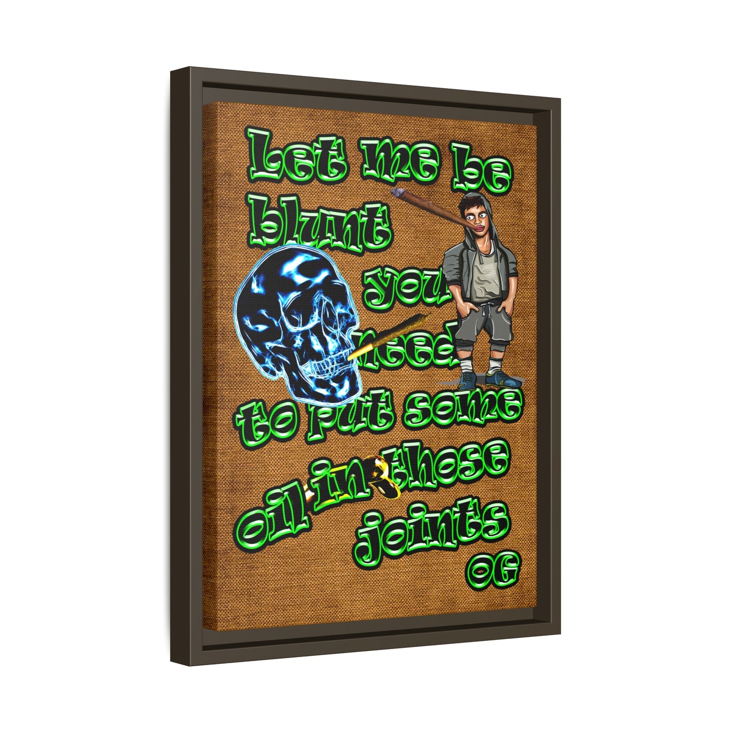 og - framed canvas art (brown papyrus)
