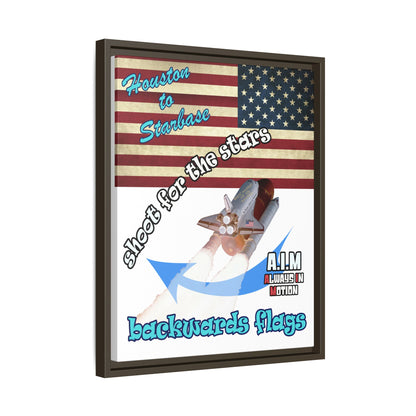 shoot for the stars - framed canvas art (white)