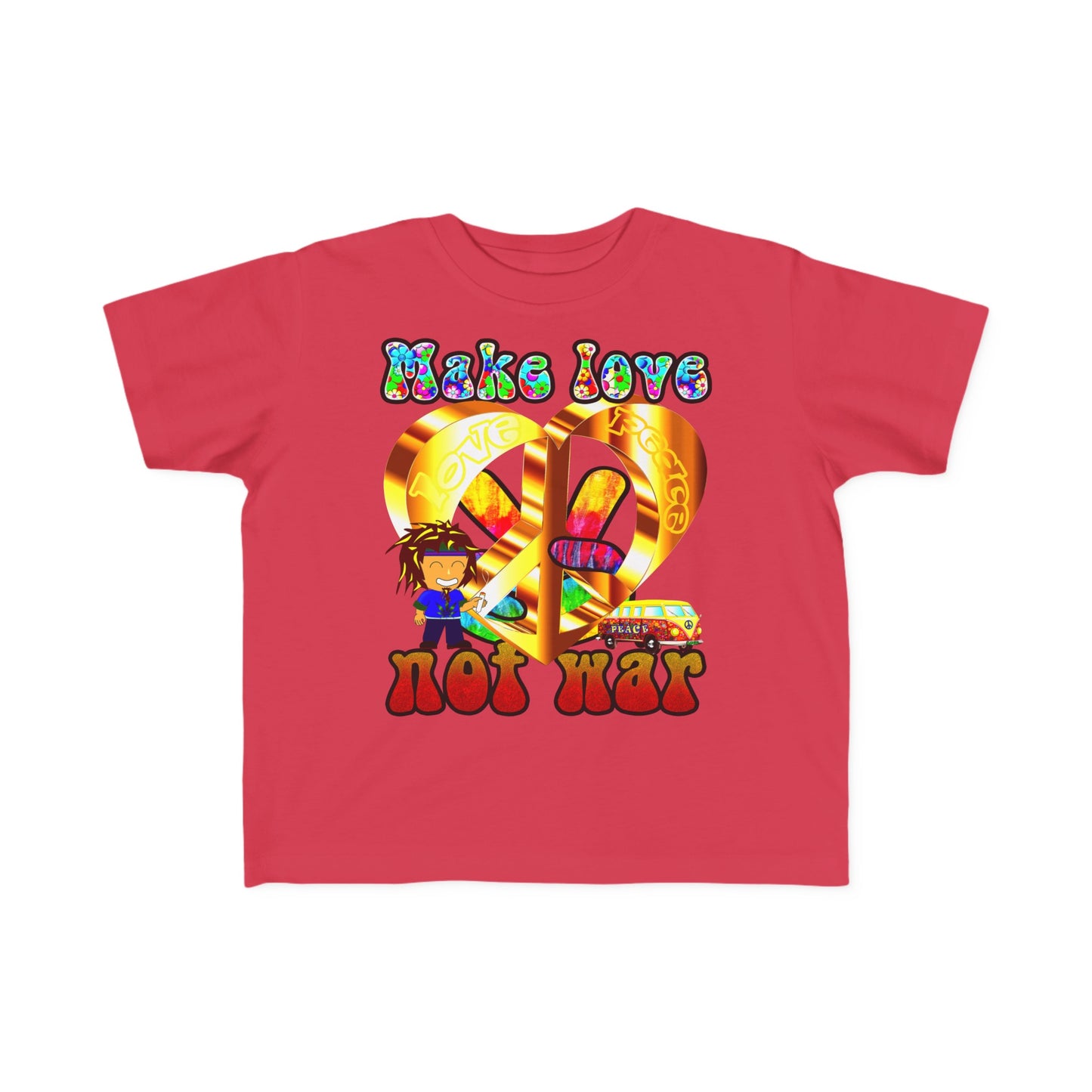 love peace - Toddler's Fine Jersey Tee