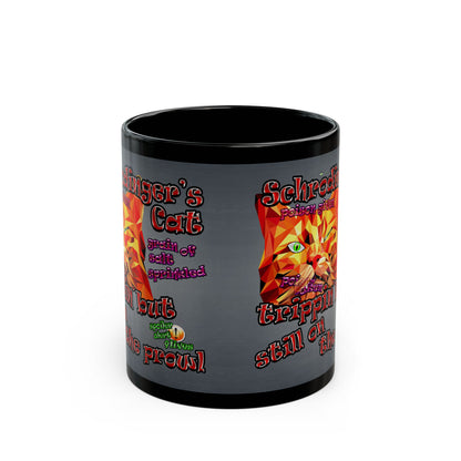schrodinger's cat - Black Mug (grey-light grey)