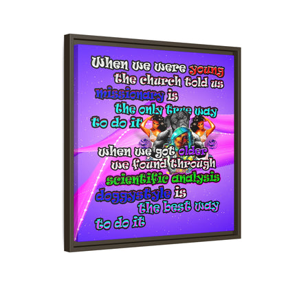 doggystyle - framed canvas art (purple-pink wave)