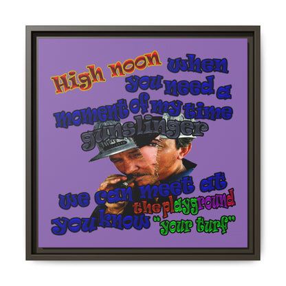 high noon - framed canvas art (light purple)