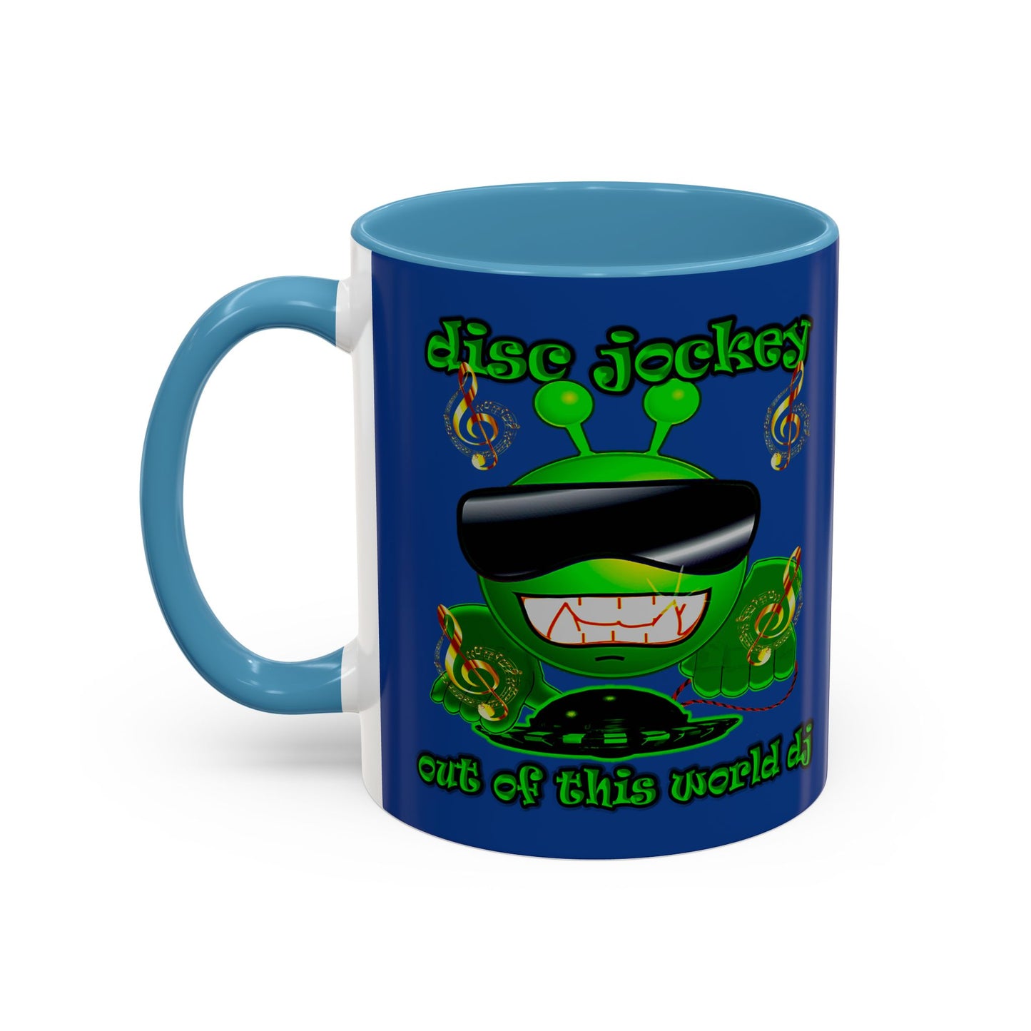 disc jockey - Accent Mug (dark blue)