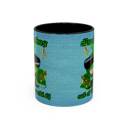 disc jockey - Accent Mug (faded dark blue)