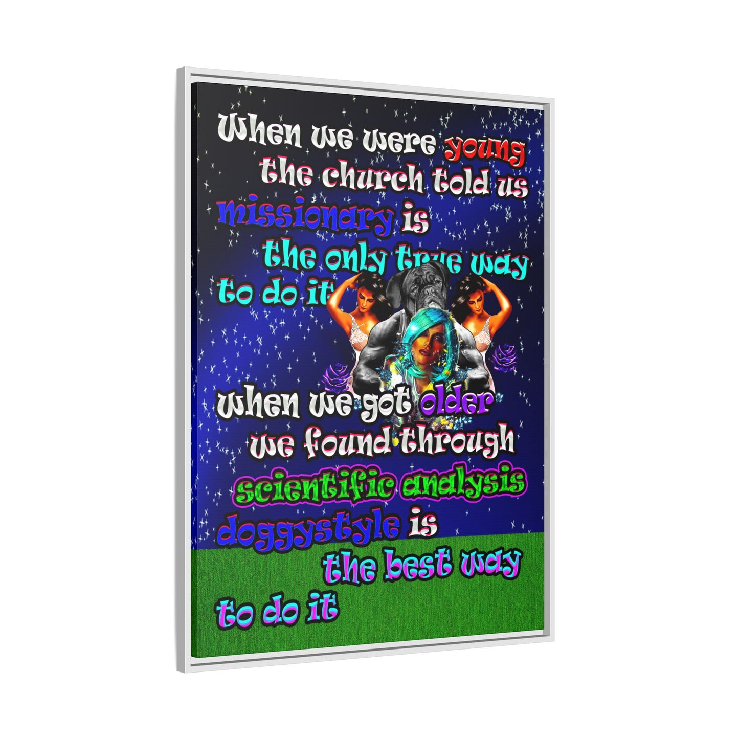 doggystyle - framed canvas art ('snoops' background)