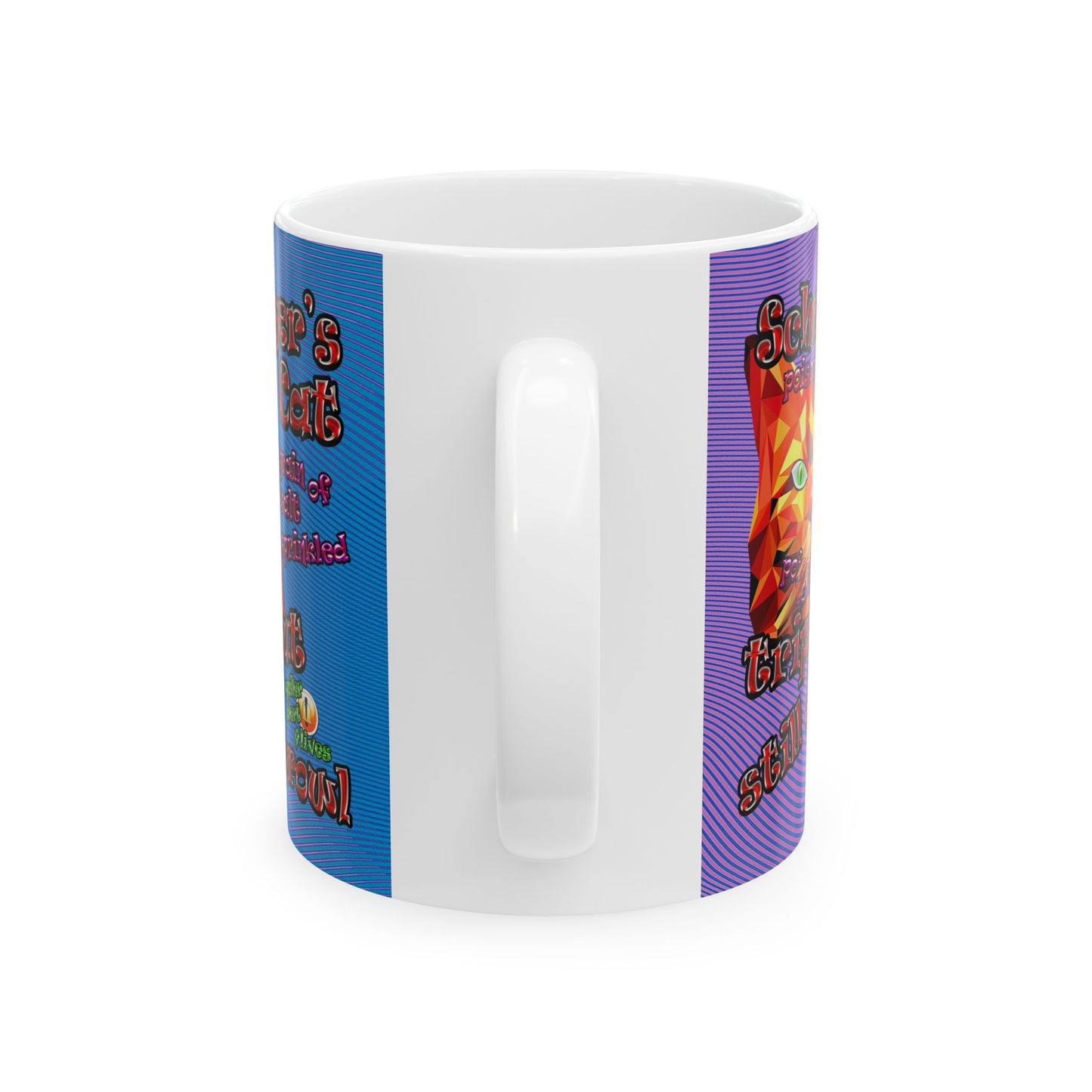schrodinger's cat - White Mug (light blue-purple wave)