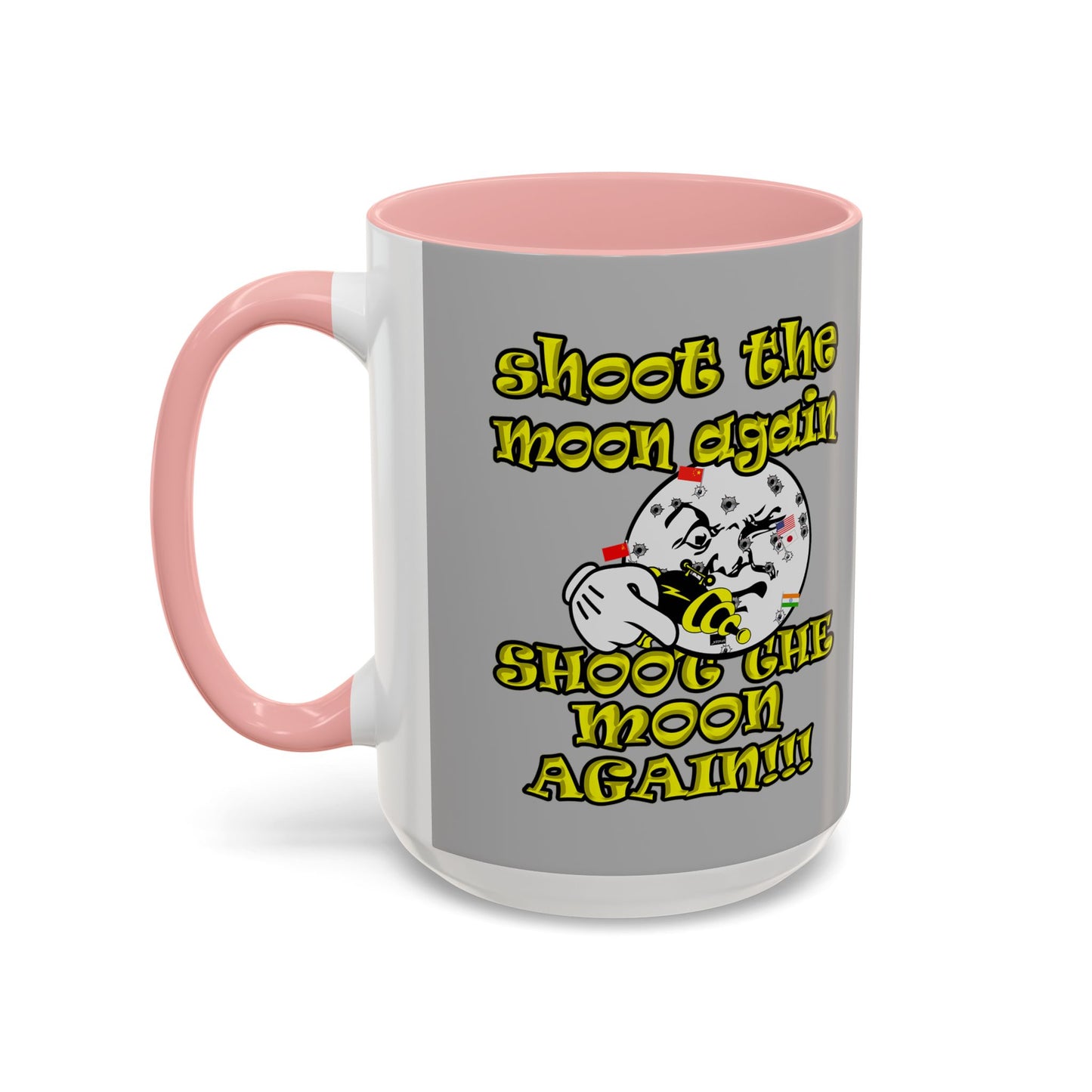 shoot the moon again - Accent Mug (light grey)