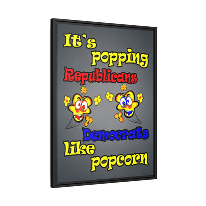 popping like popcorn - framed canvas art (grey-light grey)