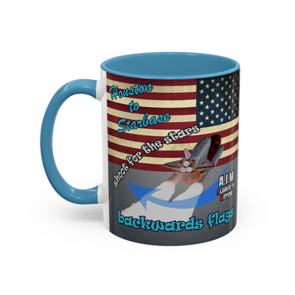 shoot for the stars - Accent Mug (grey-light grey)