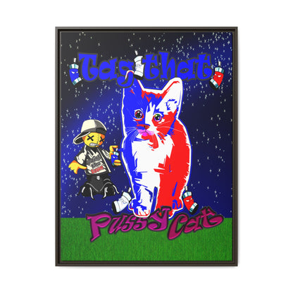 tag that - framed canvas art ('snoops' background)